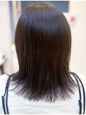 20代30代40代髪質改善カラーダークブラウン肩ライン透明感