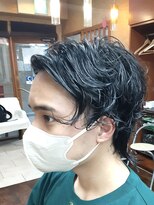 コダマ 新大塚店(KODAMA)&nbsp;ミデイアムパーマウルフスタイル（マッシュパーマ）床屋