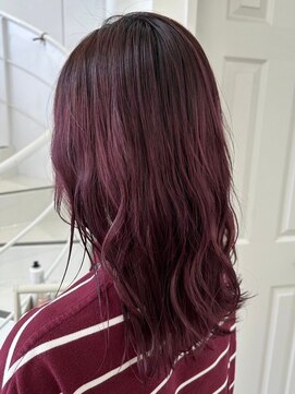 フレイムス ヘアアンドリラックス 戸田店(Frames hair&relax) バイオレッド×ゆる巻き