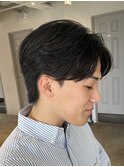 フェザーショートメンズセンターパート