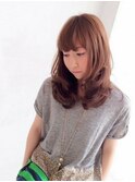 ■ブラウンピンクカラー重軽MIXウェーブM.SLASH自由が丘7-6