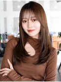☆レイヤーカット毛先ワンカールくせ毛風カール薄めバングデジパ