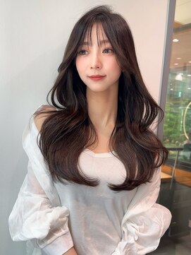 ロンド ラマ 岐阜(Lond bla-ma) 大人韓国くびれヘア/顔周りレイヤー/オリーブグレー