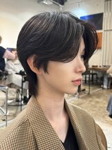 ノラ ヘアーサロン(NORA HAIR SALON) 韓国センターパート中性ウルフ韓国マッシュ