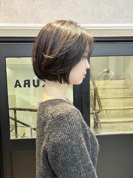 サクラ 岐阜(SAKURA) 美髪矯正×ボブ ミニボブ 縮毛矯正 前髪なし 岐阜