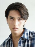 原宿カルマパーマメンズパーマセンターパートウルフツーブロック