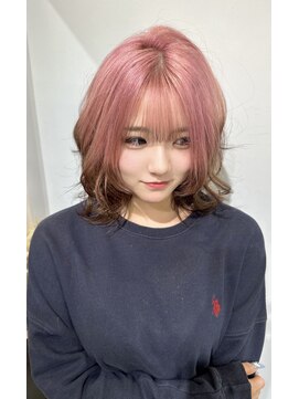 アイトーキョー 名古屋2nd(AI TOKYO) レイヤーカット/ルーツカラー/ピンク/艶カラー/[栄/矢場町]