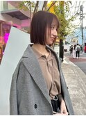 暖色ボブ[表参道/原宿/ダブルカラー/ケアブリーチ/縮毛矯正]
