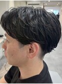 MEN'S HAIR/ブルーブラック/フェザーパーマ/錦糸町