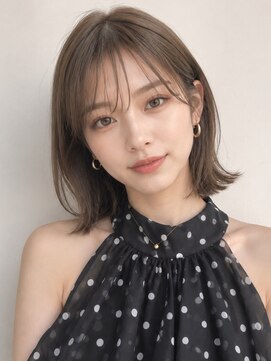 ノア 三宮店(NOA) 【NOA】小顔見え透明感カラー韓国風くびれレイヤーボブ