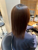 ヘアリゾート粋 トゥジュ 池袋東口店(tujuh)&nbsp;透明感カラー/オレンジブラウン/切りっぱなしミディアム