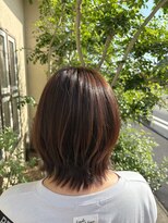ブランシェ ヘアデザイン(BLANCHE hair design)&nbsp;外ハネ×カプチーノブラウニー