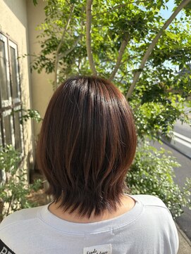 ブランシェ ヘアデザイン(BLANCHE hair design) 外ハネ×カプチーノブラウニー