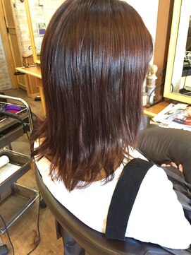 ルークス 中央林間(LOOOKS) ピンクベージュ×外はねミディ