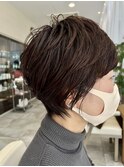 ショートボブ【30代/40代/50代/髪質改善/パーマ】H