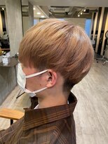 ヘアーアンドメイク ファット(Hair&Make PHAT) メンズミルクティーベージュカラーマッシュショート20代30代