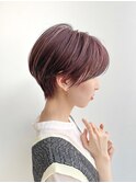 大人ショートヘア かっこいい丸顔面長エラ張り絶壁ハチ張りK0617