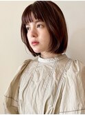 ナチュラルストレート ボブスタイル