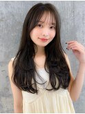 大人ガーリー/前髪/顔周りレイヤー×ブリーチなし韓国ヘア[新宿]