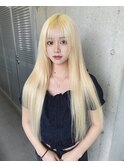 ブロンドカラー10代20代韓国風ヘア韓国風カラーベージュカラー