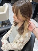 前髪インナーホワイトベージュフェイスフレーミングお客様ヘア☆