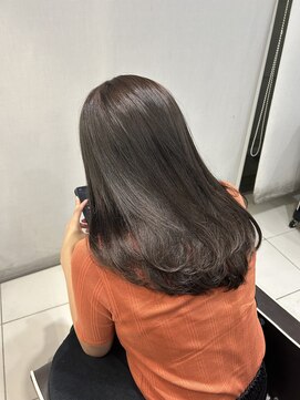 IJK 表参道 くすみグレージュ【髪質改善ストレート＋ケアカラー】