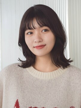 ガーデンヨコハマエスト(GARDEN YOKOHAMA est) くびれミディアム似合わせカットイメチェンフルバンググレージュ