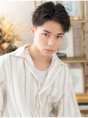 アップバング刈り上げ黒髪オーガニックカラー