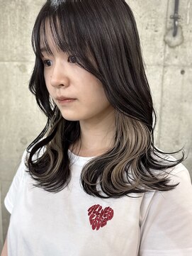 サクラ オモテサンドウ(SAKURA) 結んで隠せるバレないインナーカラーベージュ　表参道