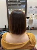 髪質改善縮毛矯正×ぱつっとボブ