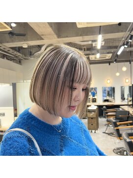 ジーニー 横浜(giinii) アンブレラカラー__デザインカラー__ハイトーンボブ