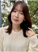 人気の韓国くびれヘア/ミディアムレイヤー/レイヤーカット