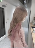 イメチェン/ホワイトブロンド/外ハネボブ/ワイドバング/渋谷