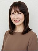 50代にオススメ★ナチュラルストレートセミロング