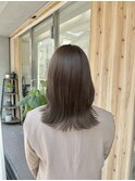 【マオ】赤みのないブリーチなし透明感カラー自由が丘