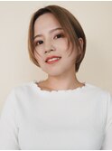 〈a32〉ショート韓国ボブハイライト髪質改善ブリーチ前髪20代30