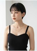 20代30代40代耳掛けハンサムショート小顔見せシースルーバング