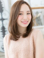 モッズヘア 越谷(mod's hair) 大人可愛いモーブブラウンミディアムレイヤーc7越谷20代30代40代