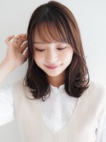 リヤン 表参道(lyann)&nbsp;結べるボブ黒髪斜めバング20代30代40代◎前髪オリーブグレー