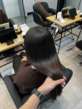 暗髪ロング/髪質改善/武蔵小杉/うる艶/縮毛矯正/新丸子
