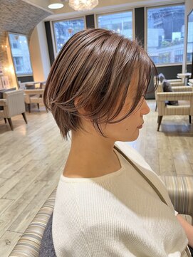 トリコ 梅田茶屋町店(trico) 大人ショートボブ ダブルカラー ミルクチョコレートベージュ♪