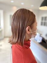 ヴィフ ヘアアンドデザイン(Vif hair&design)&nbsp;ミルクティーベージュ×外ハネボブ