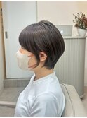 ミルクティーブロンド/ダークブルー/デジタルパーマ/人形町