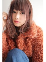 マリアバイアフロート(Maria by AFLOAT)&nbsp;小顔バング♪ピンクベージュフェザーロングワンカール