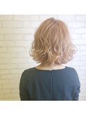 ラズベリーピンクベージュ/ミルクティー/くびれヘア/