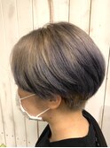 小顔スリークショートブルーバイオレットグラデーション/亀戸