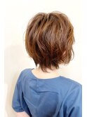 【パーマ】ショートボブの酸性デジパーデザイン
