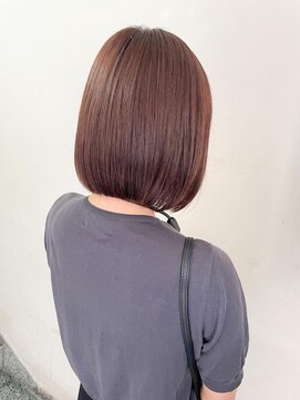 キャンバス バイ ネオリーブ 横浜西口(Canvas by neo.) 大人可愛い丸みボブ　20代30代40代　グレージュ