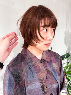 リシェスバイエンヴィー 西宮北口(Riches by ENVY) “大人ウルフボブ　オレンジブラウン“
