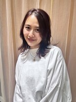 ジェノ(JENO by apish) 黒髪/グレーベージュ/レイヤーロング/前髪パーマ